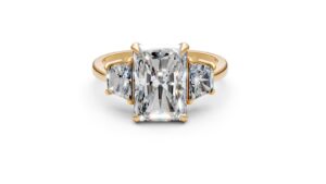 3 stone radiant ring
